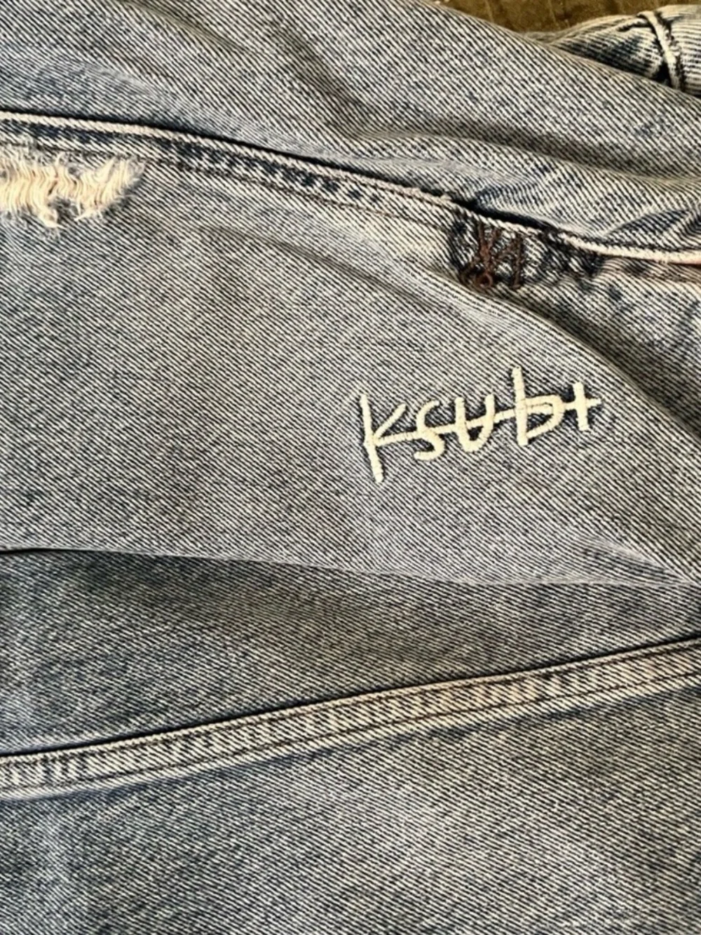 Ksubi Light Blue Denim Jacket with Black Brand Tag